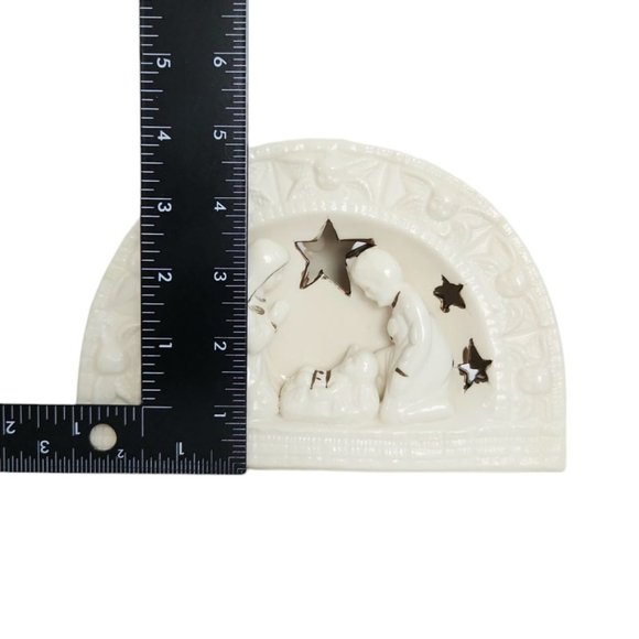 Vtg 1998 Ceramic Nativity Tealight Candle Holder Christmas Gift Collection EUC - Picture 9 of 11